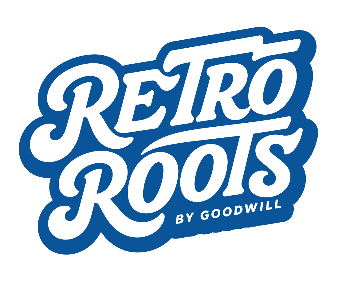 Retro Roots by Goodwill logo, blue version.